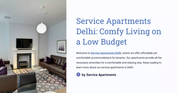 service apartments delhi comfy living