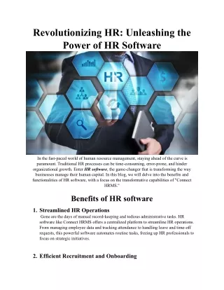 Revolutionizing HR: Unleashing the Power of HR Software