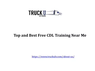 Top and Best Free CDL Training Near Me