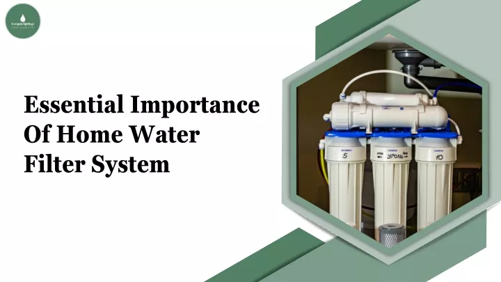 essential importance of home water filter system