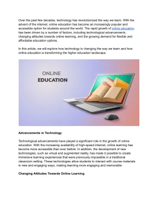 The Rapid Growth of Online Education_ How Technology is Changing the Way We Learn