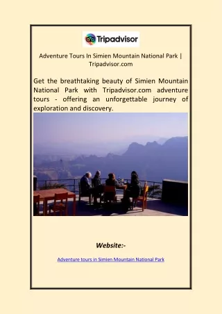 Adventure Tours In Simien Mountain National Park Tripadvisor com