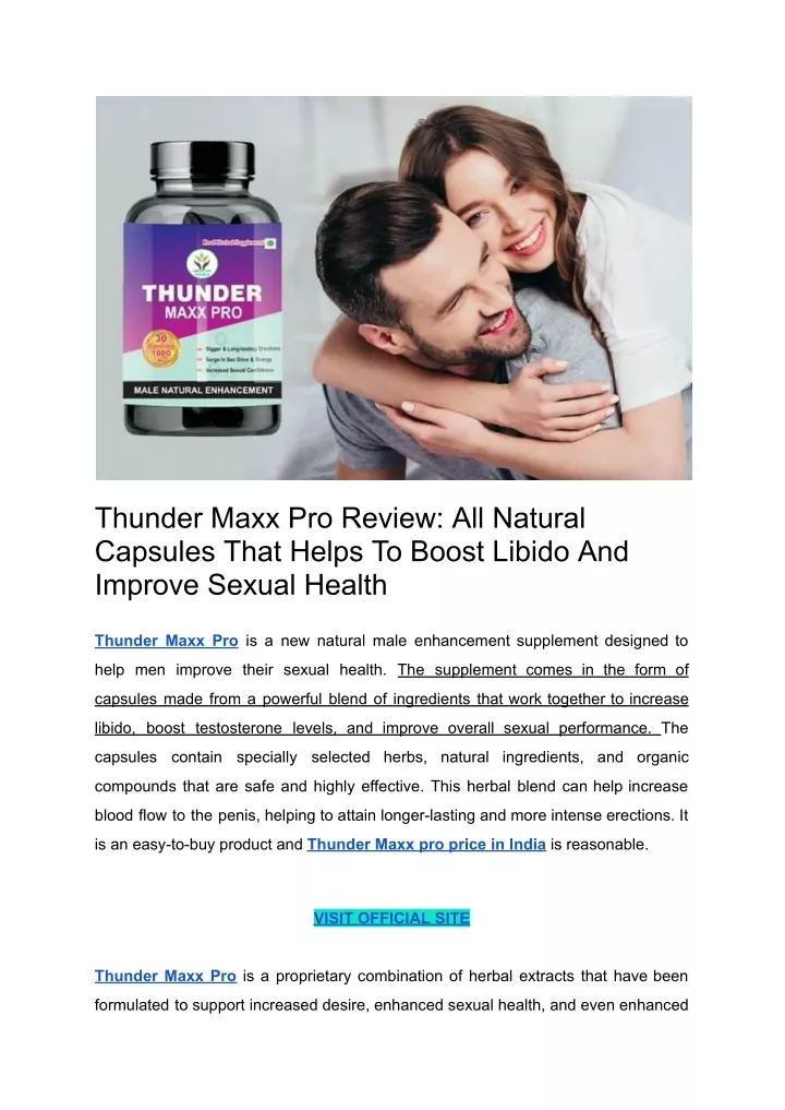thunder maxx pro review all natural capsules that