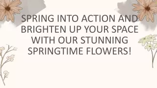 Spring into action and brighten up your space with our stunning springtime flowers