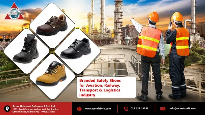 branded safety shoes for aviation railway