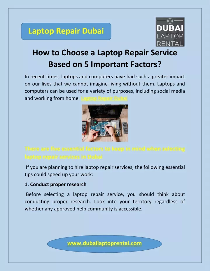 laptop repair dubai