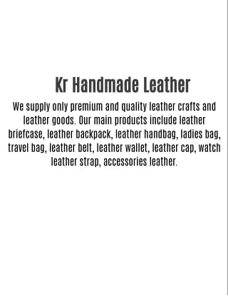 Kr Handmade Leather