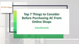 Top 7 Things to Consider Before Purchasing AC From Online Shops