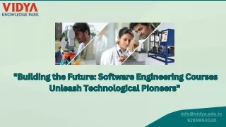 building the future software engineering courses