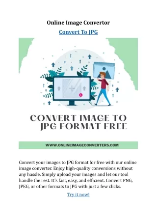 High-Quality JPG Online Image Converter: Convert Images to JPG Format Easily