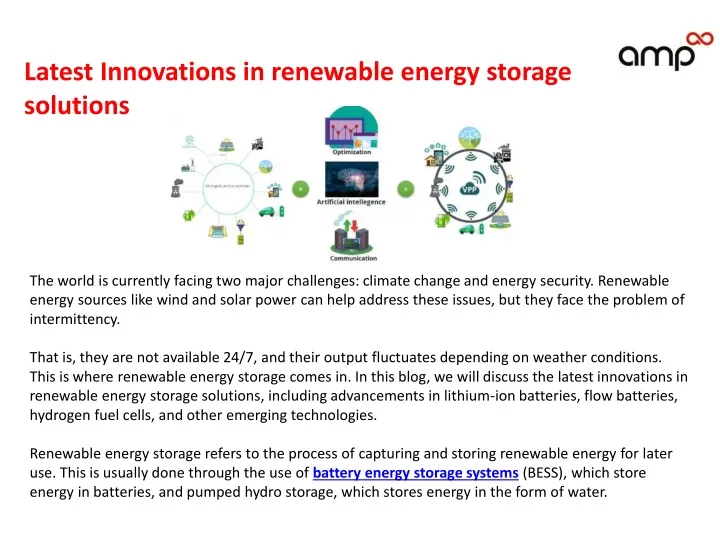 latest innovations in renewable energy storage