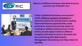 Offshore Company with Bank Account | Alpha Equity Dubai