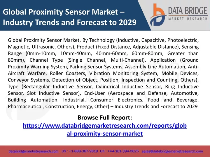global proximity sensor market industry trends