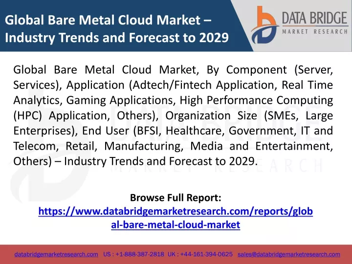 global bare metal cloud market industry trends