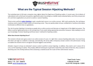 what are the typical session hijacking methods
