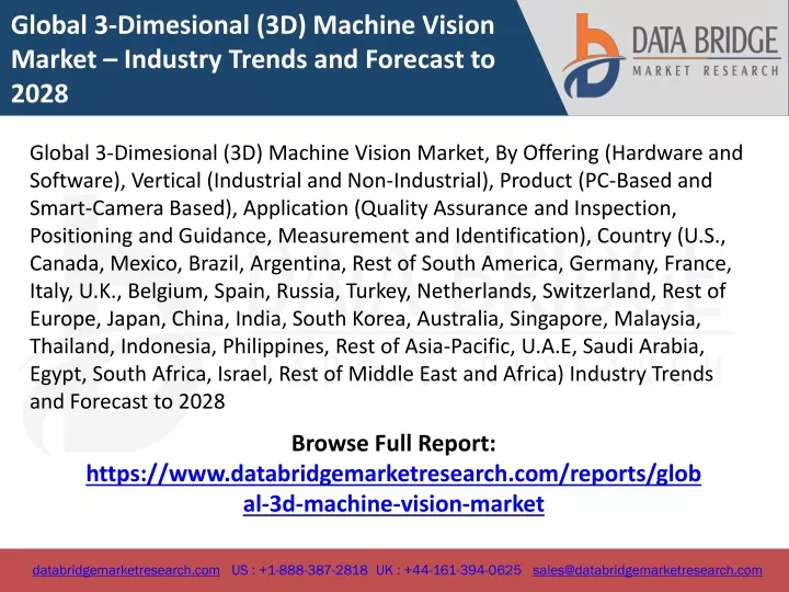 global 3 dimesional 3d machine vision market
