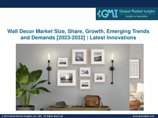 Wall Decor Market Size, Share, Growth, Emerging Trends and Demands [2023-2032]