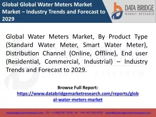 global global water meters market market industry