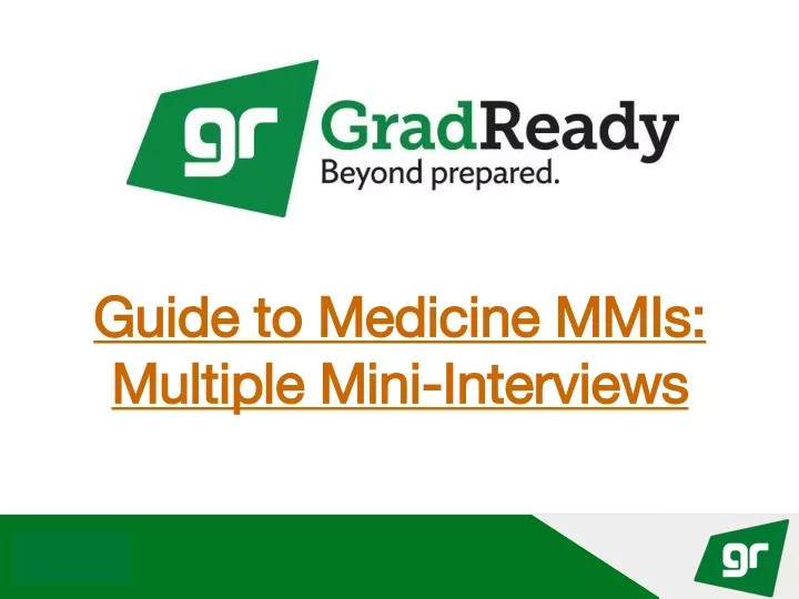 guide to medicine mmis multiple mini interviews