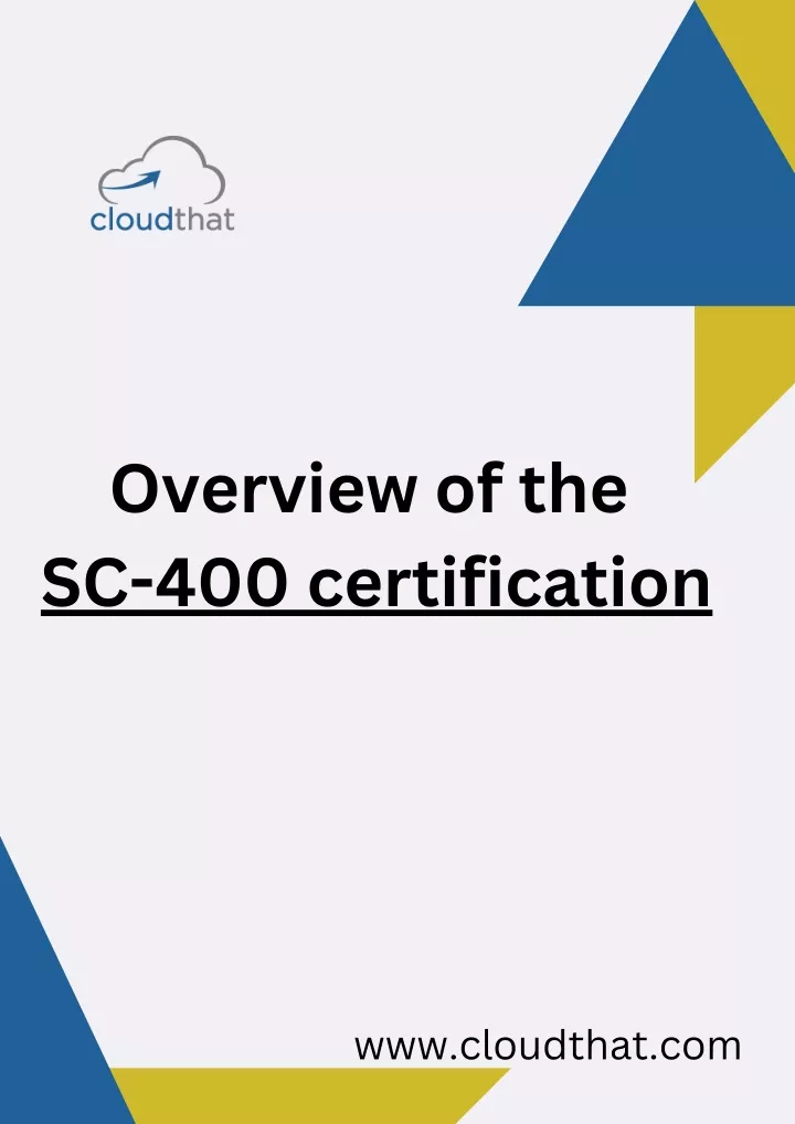 overview of the sc 400 certification