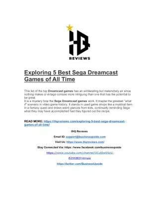 exploring 5 best sega dreamcast games of all time