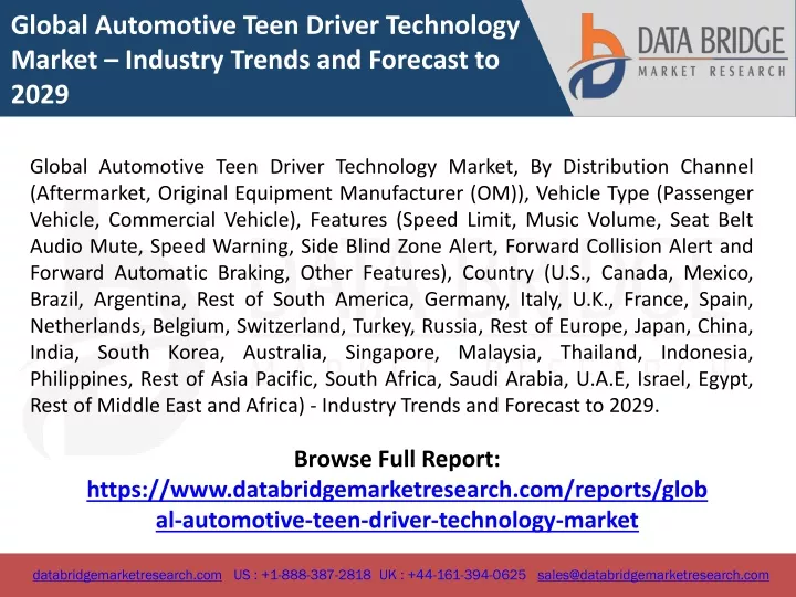 global automotive teen driver technology market