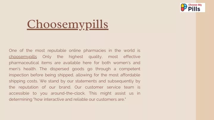 choosemypills