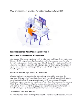 What are some best practices for data modeling in Power BI?