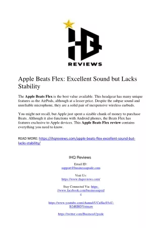 apple beats flex excellent sound but lacks
