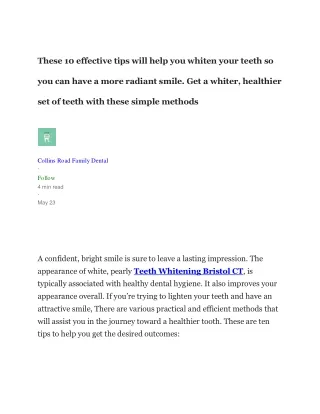 Teeth Whitening Bristol CT,