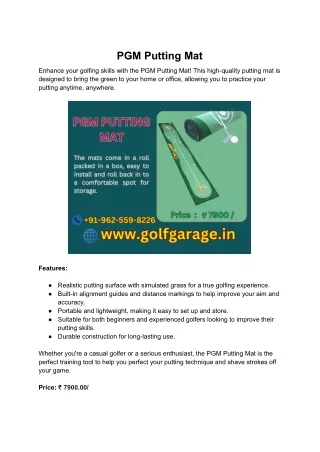 pgm putting mat