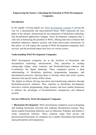 Web3 Development Company