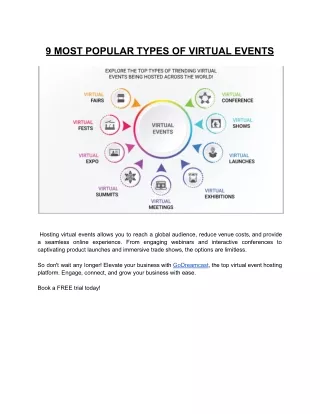 9 MOST POPULAR TYPES OF VIRTUAL EVENTS