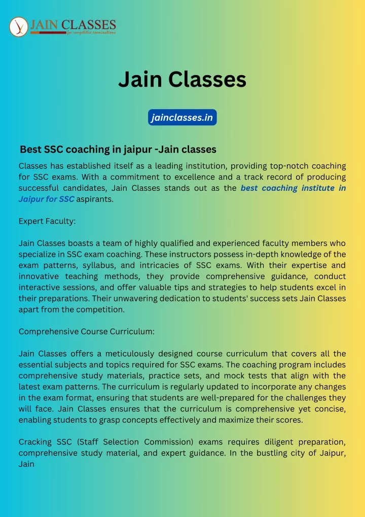 jain classes