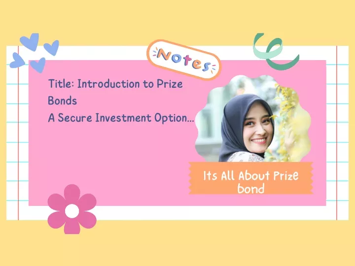 title introduction to prize bonds a secure