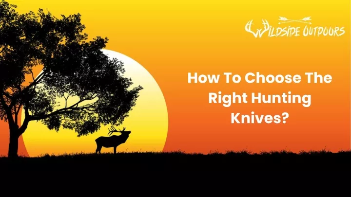 how to choose the right hunting knives