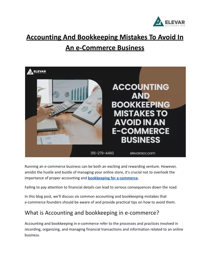 accounting and bookkeeping mistakes to avoid