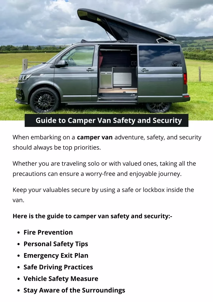 guide to camper van safety and security