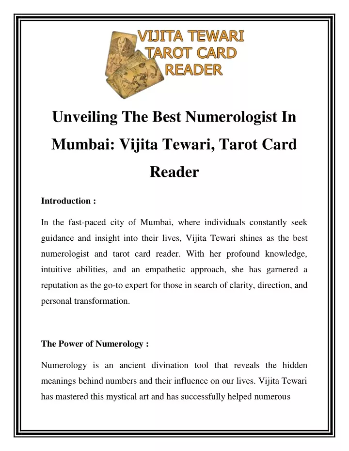 unveiling the best numerologist in