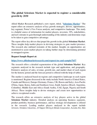 Selenium Market