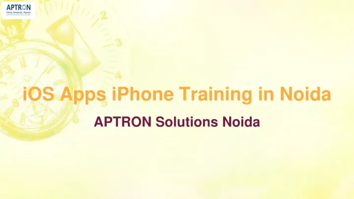 ios apps iphone training in noida