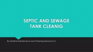 Septic and Sewage Tank Cleaning