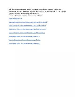 apk regular is a gaming site and it is covering