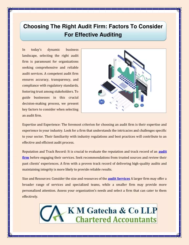 choosing the right audit firm factors to consider