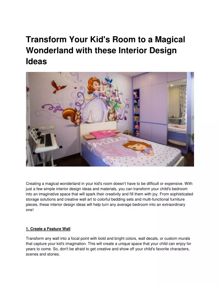 transform your kid s room to a magical wonderland