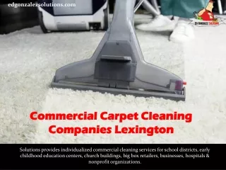 Commercial Carpet Cleaning Companies Lexington