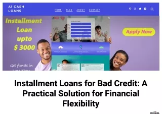 Installment Loans for Bad Credit: A Practical Solution for Financial Flexibility
