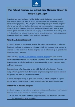 why referral programs are a must have marketing