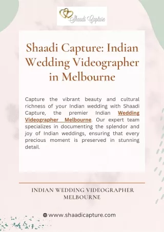 Shaadi Capture: Indian Wedding Videographer in Melbourne