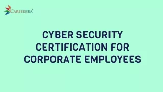 Cyber Security Certification for Corporate Employees